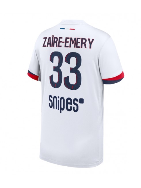 Paris Saint-Germain Warren Zaire-Emery #33 Replika Borta Kläder 2025-26 Kortärmad Paris Saint-Germain Warren Zaire-Emery #33 Replika Borta Kläder 2025-26 Kortärmad